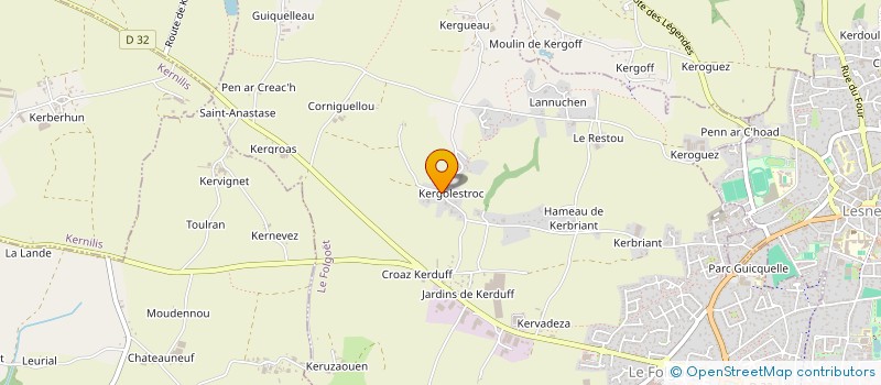 localisation de l'entreprise SCI FILY  LE FOLGOET