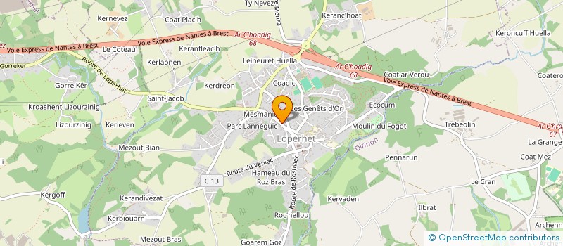 localisation de l'entreprise SCI FILY POLE SANTE  LOPERHET