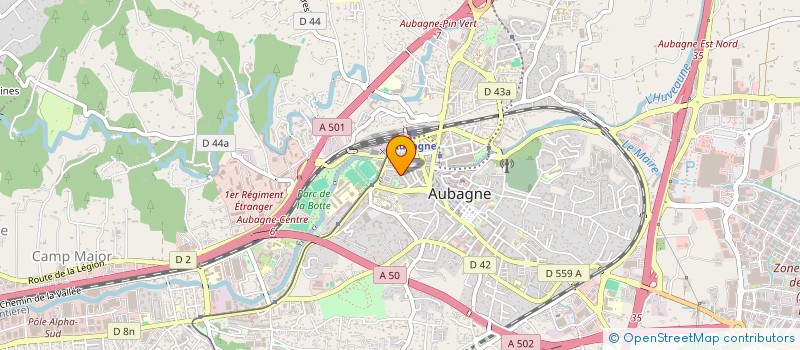 localisation de l'entreprise SCI FINANCEMENT PROFESSIONNEL COMMERCIAL à AUBAGNE