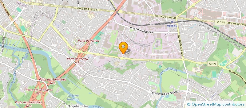 localisation de l'entreprise SCI FINDECO PUILBOREAU  VERTOU