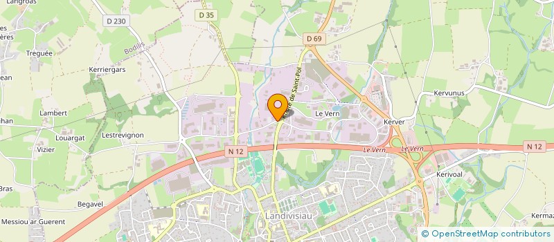 localisation de l'entreprise SCI FINOLANDI  LANDIVISIAU