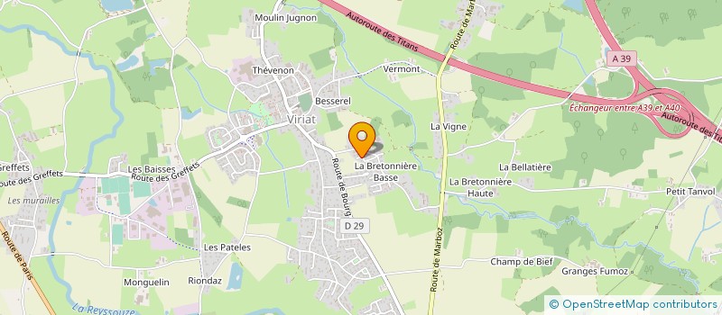 localisation de l'entreprise SCI FIRST à VIRIAT