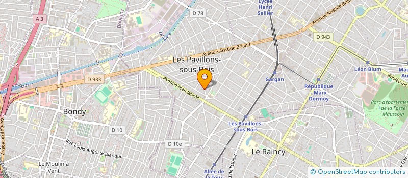 localisation de l'entreprise SCI FIRST INVESTISSEMENT à LES PAVILLONS-SOUS-BOIS