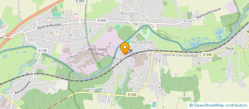 localisation de l'entreprise SCI FIVECAPSIMMO à RECQUIGNIES