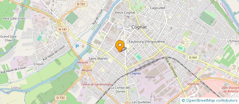localisation de l'entreprise SCI FJCA à COGNAC
