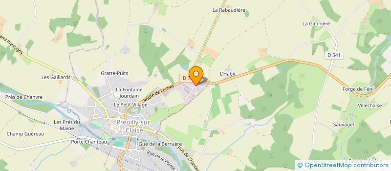 localisation de l'entreprise SCI FJFV  PREUILLY-SUR-CLAISE