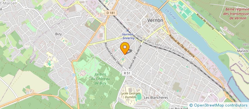 localisation de l'entreprise SCI FJP LES LILAS  VERNON