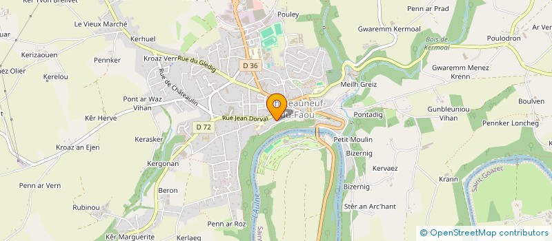 localisation de l'entreprise SCI FJS à CHATEAUNEUF-DU-FAOU