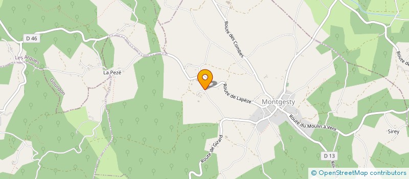 localisation de l'entreprise SCI FJTEL  MONTGESTY