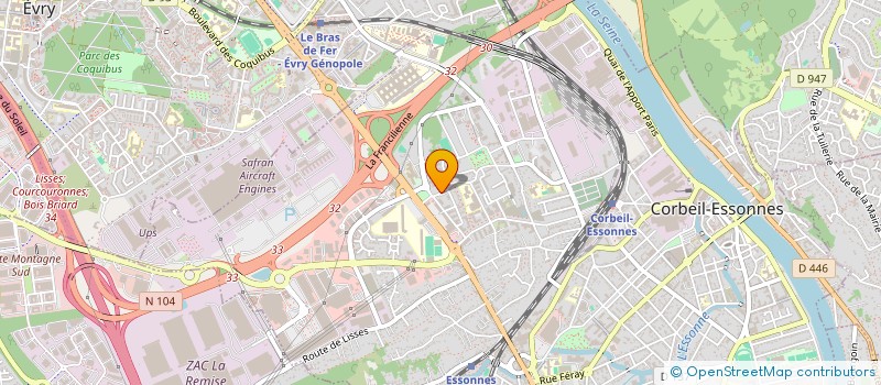 localisation de l'entreprise SCI FK IMMOBILIER à CORBEIL-ESSONNES