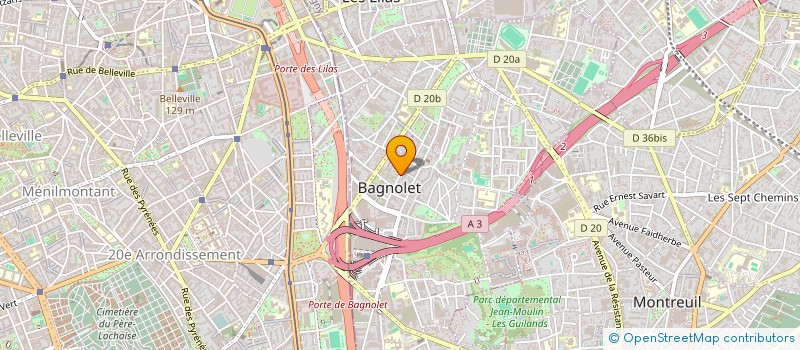 localisation de l'entreprise SCI FL  BAGNOLET