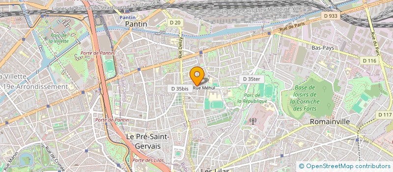 localisation de l'entreprise SCI FLAC 1  PANTIN