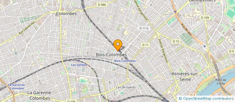 localisation de l'entreprise SCI FLAGRAND à BOIS-COLOMBES