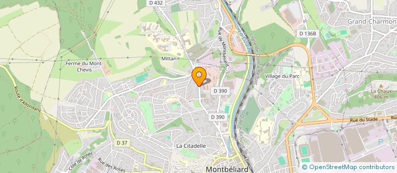 localisation de l'entreprise SCI FLAMAND à MONTBELIARD
