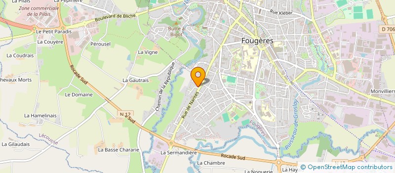 localisation de l'entreprise SCI FLAMME  FOUGERES