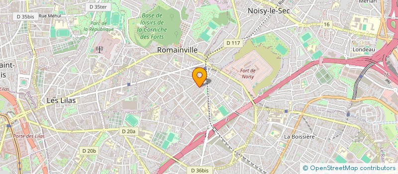 localisation de l'entreprise SCI FLATET CAJEAN à ROMAINVILLE