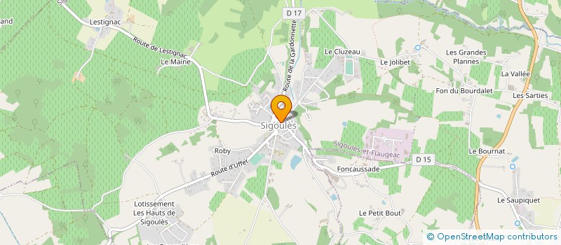 localisation de l'entreprise SCI FLATINE  SIGOULES-ET-FLAUGEAC