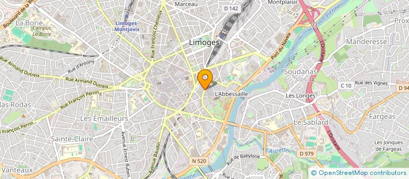 localisation de l'entreprise SCI FLATIRON à LIMOGES