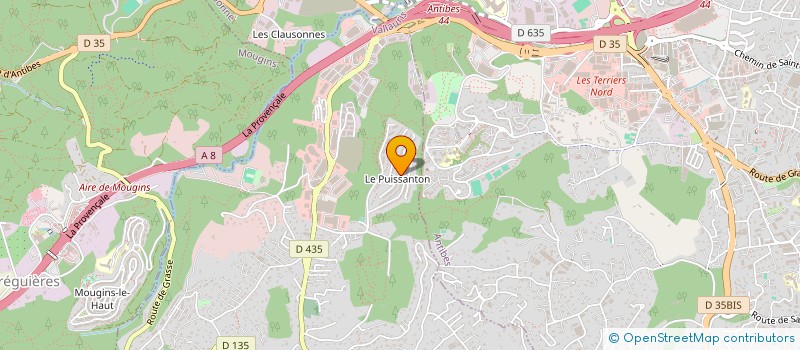 localisation de l'entreprise SCI FLAVENZ à VALLAURIS