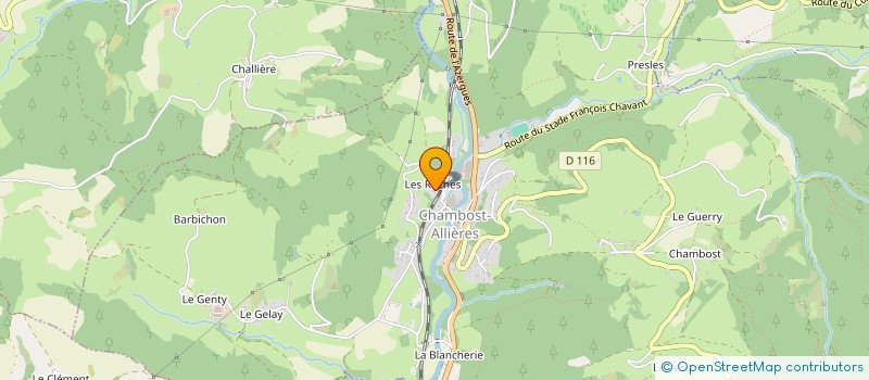 localisation de l'entreprise SCI FLEUR  CHAMBOST-ALLIERES