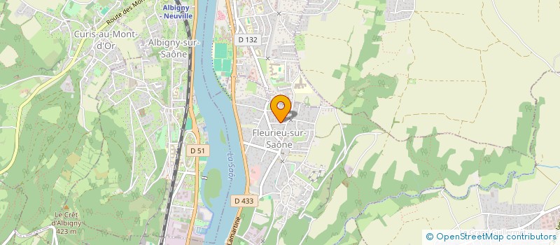 localisation de l'entreprise SCI  FLEUR AZUR  FLEURIEU-SUR-SAONE