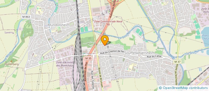 localisation de l'entreprise SCI FLEURS DE LA SOUFFEL  SOUFFELWEYERSHEIM