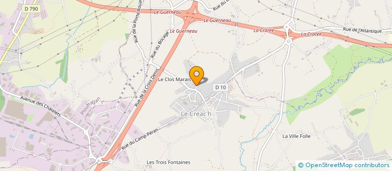 localisation de l'entreprise SCI FLEURY  TREGUEUX