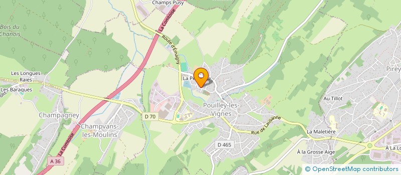 localisation de l'entreprise SCI FLEURY MATHIEU  POUILLEY-LES-VIGNES