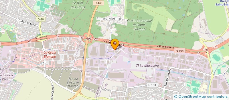 localisation de l'entreprise SCI FLEURY PARC à FLEURY-MEROGIS