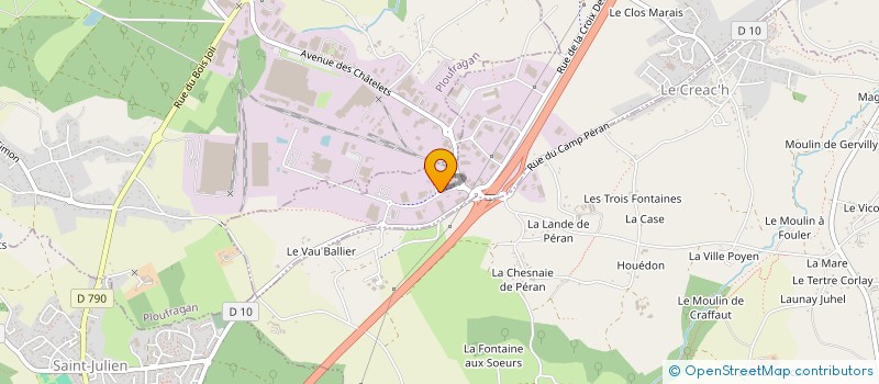 localisation de l'entreprise SCI FLGD  TREGUEUX