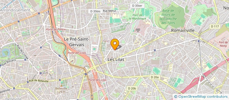localisation de l'entreprise SCI FLO LOGISTIQUE à LES LILAS