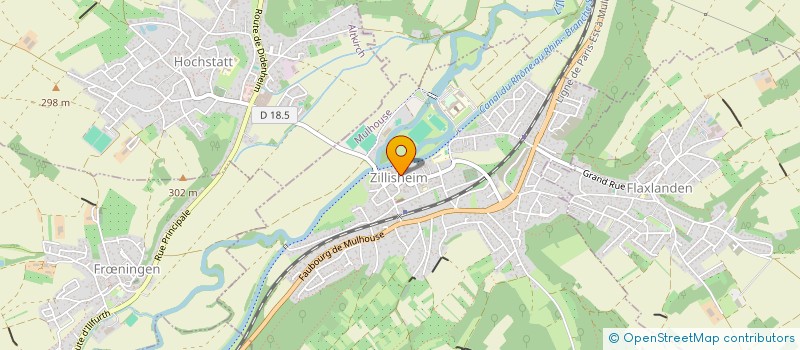 localisation de l'entreprise SCI FLOGA  ZILLISHEIM