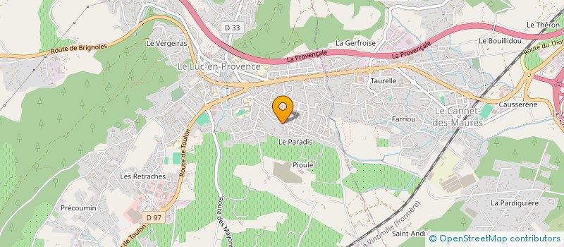 localisation de l'entreprise SCI FLOMACLARY  LE LUC