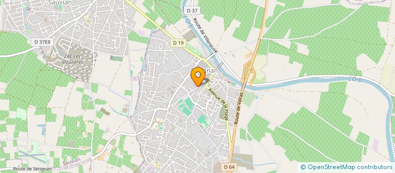 localisation de l'entreprise SCI FLOMAEL  SERIGNAN