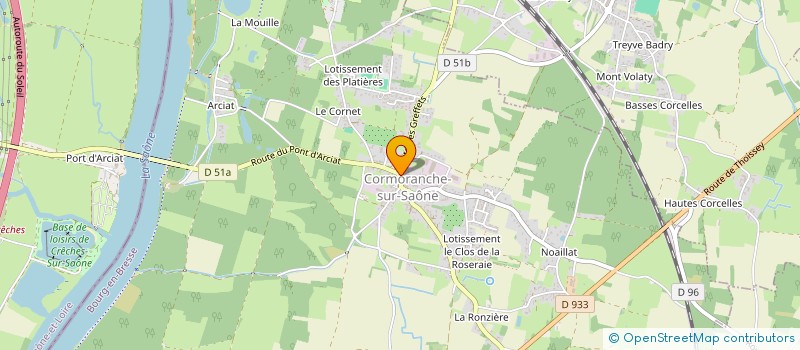localisation de l'entreprise SCI FLONAMAX à CORMORANCHE-SUR-SAONE