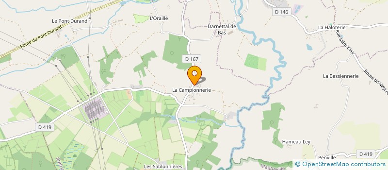 localisation de l'entreprise SCI FLOR  L'ETANG-BERTRAND