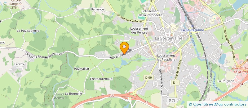 localisation de l'entreprise SCI FLORIELLE à LA SOUTERRAINE