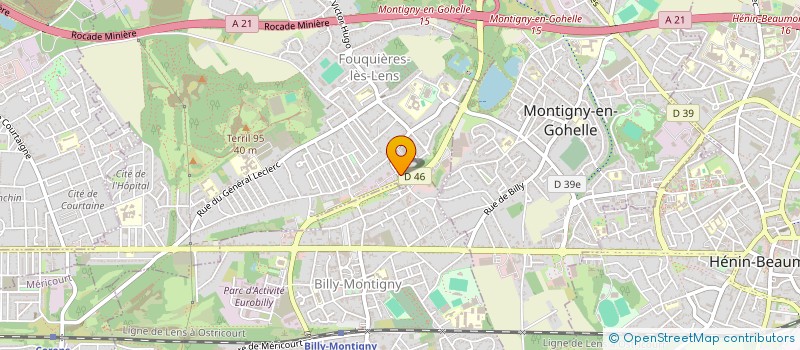 localisation de l'entreprise SCI FLORUS à BILLY-MONTIGNY
