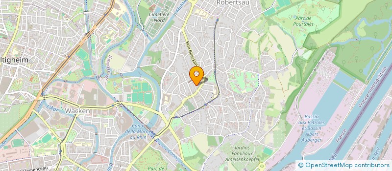 localisation de l'entreprise SCI FLOSSI à STRASBOURG