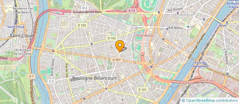 localisation de l'entreprise SCI FLOUARD à BOULOGNE-BILLANCOURT
