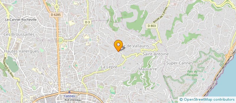 localisation de l'entreprise SCI FLOWERS  CANNES