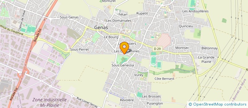 localisation de l'entreprise SCI FLUBI  GENAS