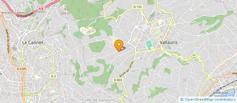 localisation de l'entreprise SCI FLY à VALLAURIS