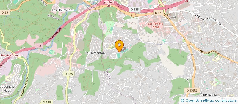 localisation de l'entreprise SCI FM à ANTIBES