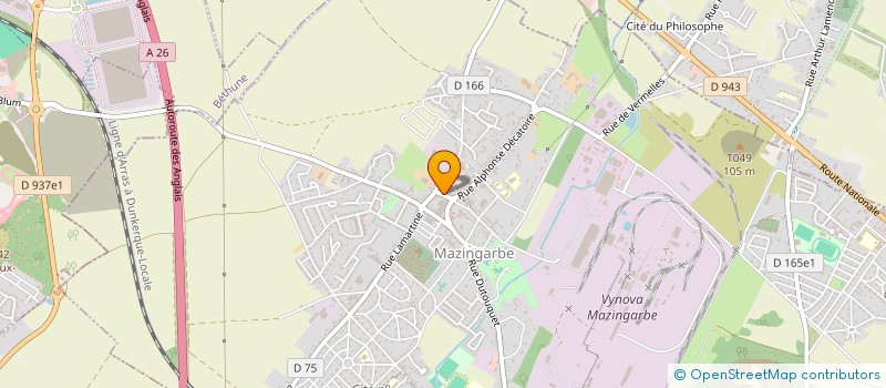 localisation de l'entreprise SCI FM  MAZINGARBE