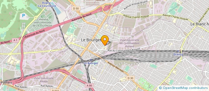 localisation de l'entreprise SCI FM 96 à LE BOURGET