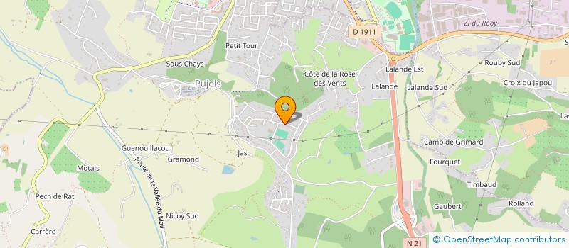 localisation de l'entreprise SCI FMCP  PUJOLS