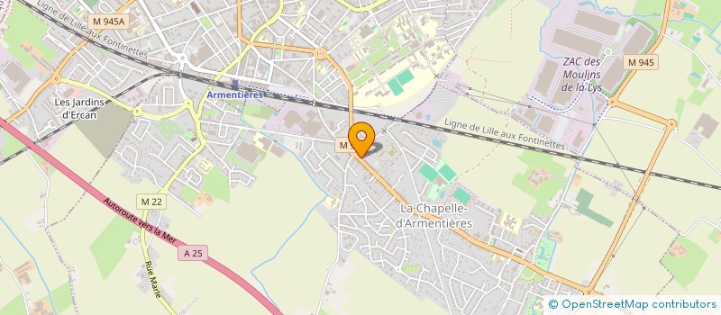 localisation de l'entreprise SCI FMS  LA CHAPELLE-D'ARMENTIERES