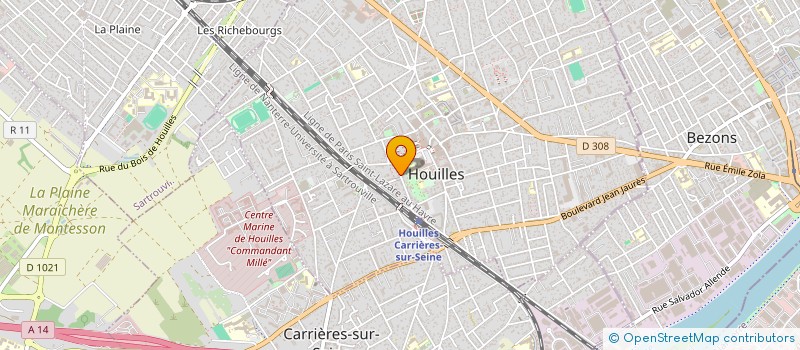 localisation de l'entreprise SCI FOCH  HOUILLES