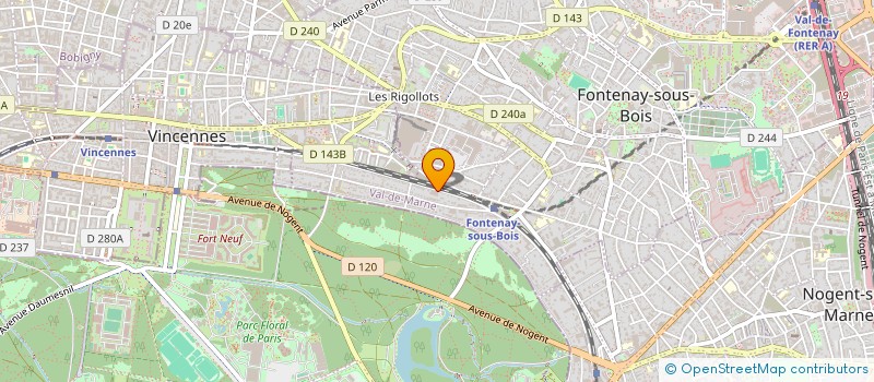 localisation de l'entreprise SCI FOCH FONTENAY à FONTENAY-SOUS-BOIS